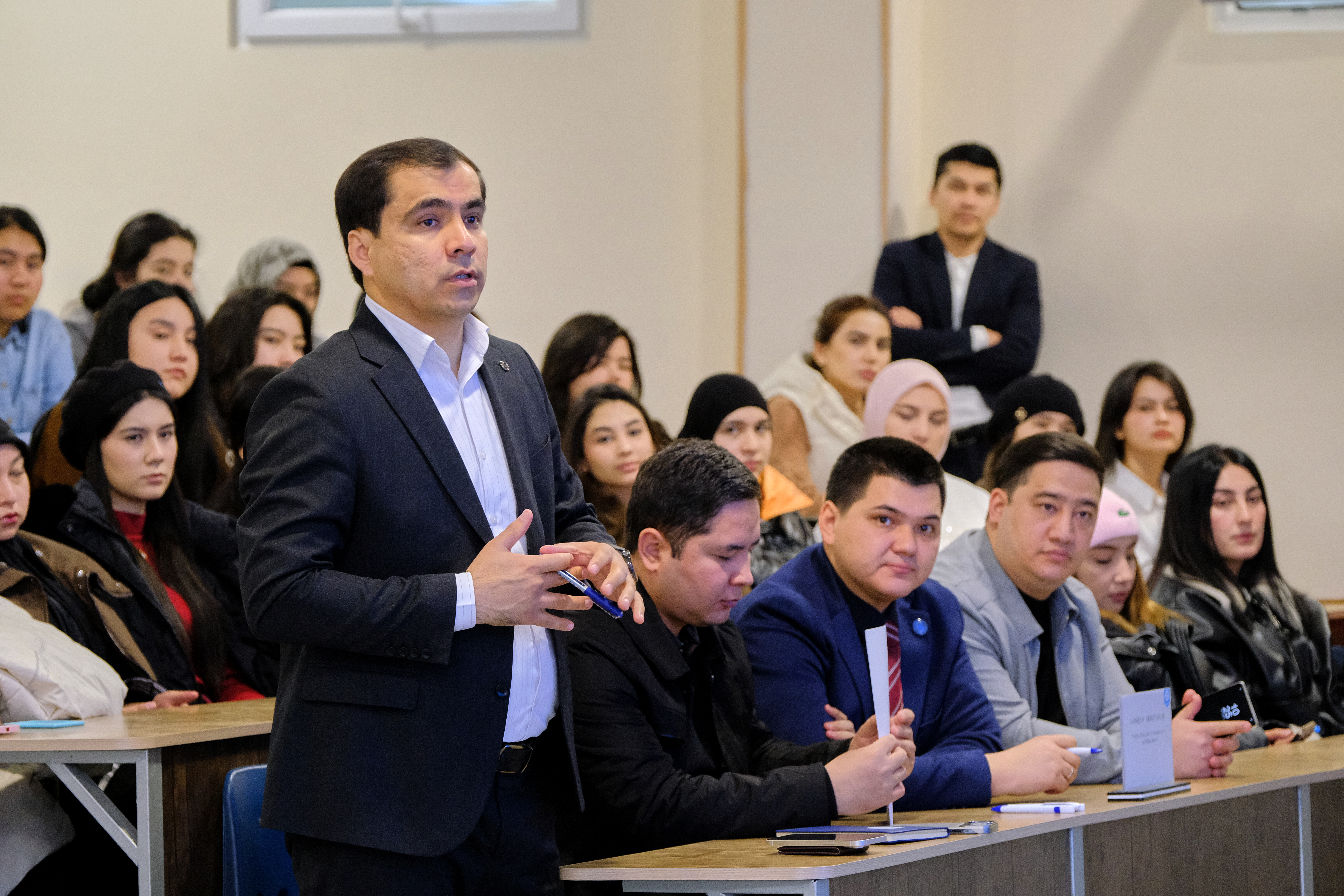 The Director of the Aloqaventures Venture Fund, Sukhrob G‘aybullayev, conducted a seminar-training on “Startup and Venture Ecosystem” for students of the Business and Finance School at Kimyo International University in Tashkent