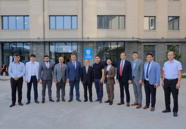 Today, a delegation led by the President of Nagoya University of Economics,  Mr. Haruo Saburi, visited Kimyo International University in Tashkent