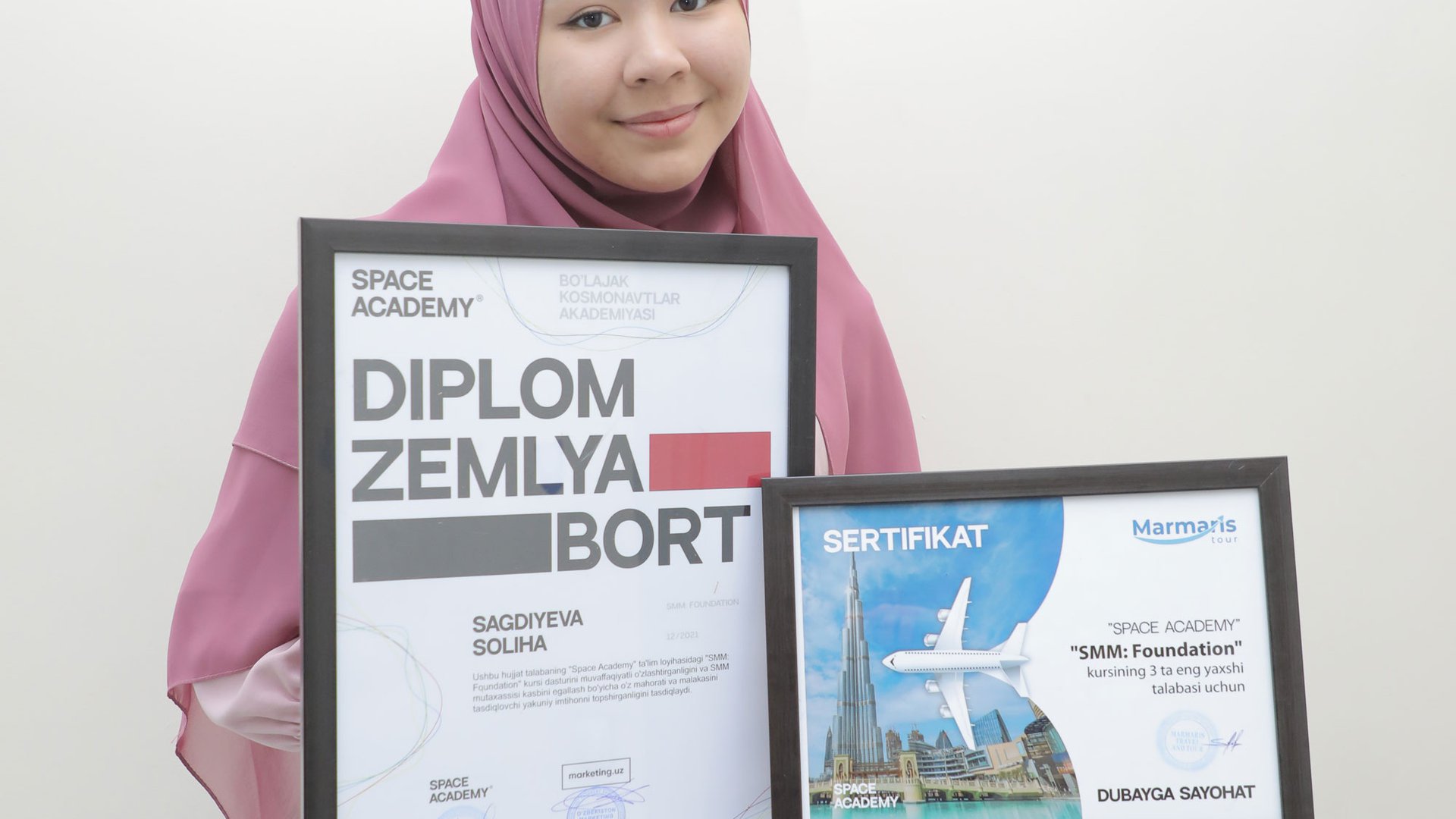 Sagdiyeva Solikha, a 3rd year student of the “Primary Education” faculty, won a trip to Dubai Sagdiyeva Solikha, a 3rd year student of the “Primary Education” faculty, won a trip to Dubai