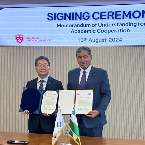 Kimyo International University in Tashkent and Chungbuk National University signed a memorandum of cooperation