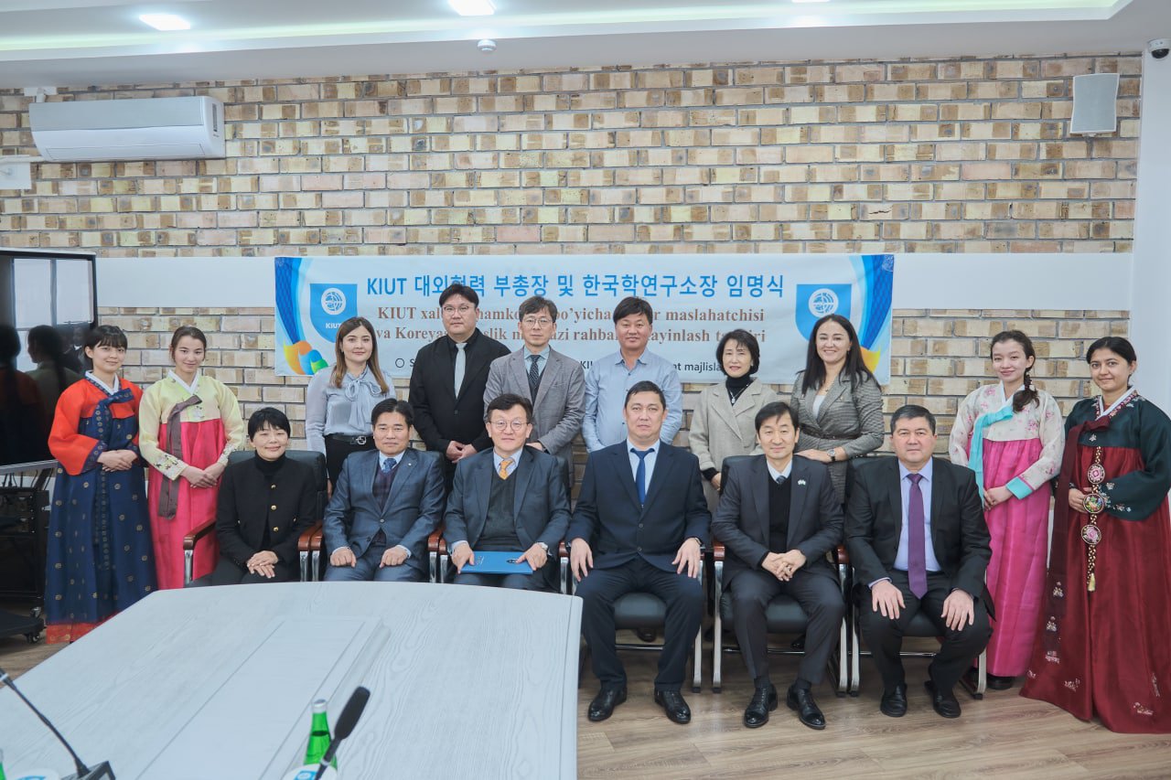 The Rector of the Daegu University, Mr. Park Soon Jin has been appointed as Rector's Advisor for International Cooperation and Head of the Center for Korean Studies at the Kimyo International University in Tashkent. The Rector of the Daegu University, Mr. Park Soon Jin has been appointed as Rector's Advisor for International Cooperation and Head of the Center for Korean Studies at the Kimyo International University in Tashkent.