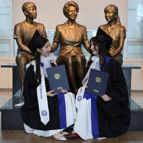 Students of Kimyo International University in Tashkent