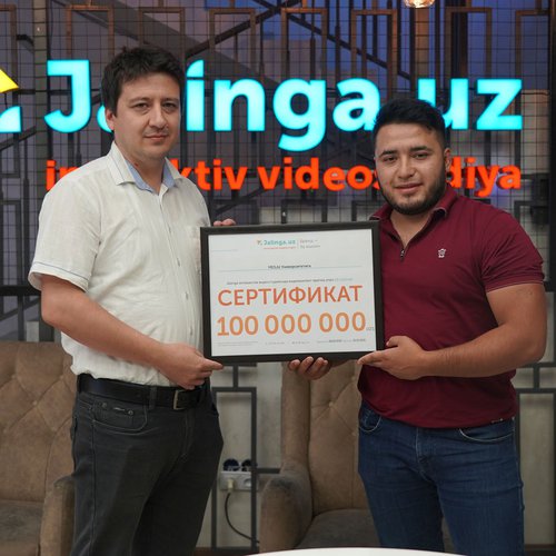 JALINGA INTERAKTIV VIDEO STUDIYASIDAN FOYDALANISH UCHUN 100 MILLIONLIK GRANT AJRATILDI