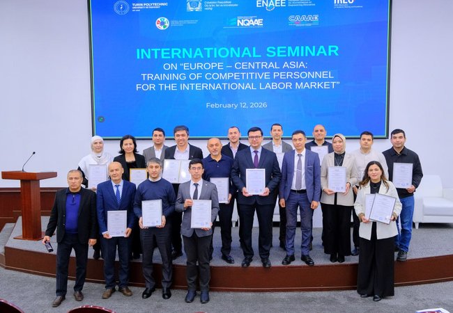 При поддержке Министерства высшего образования, науки и инноваций Республики Узбекистан совместно с ENAEE, CAF, CAAAE и Ташкентской ассоциацией инженерного образования состоялся международный семинар на тему