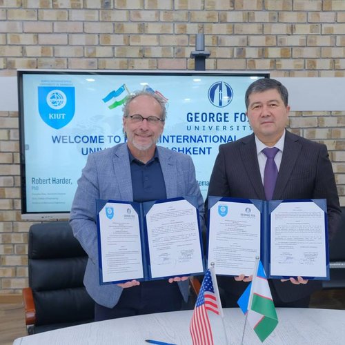 A memorandum of cooperation was signed between George Fox University (USA) and Kimyo International University in Tashkent