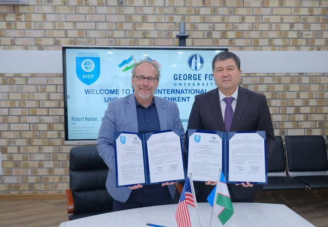 A memorandum of cooperation was signed between George Fox University (USA) and Kimyo International University in Tashkent